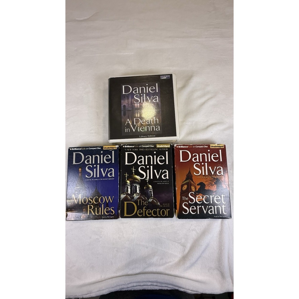 Daniel Silva Audiobook CD Lot Moscow Rules Secret Servant Defector Vienna